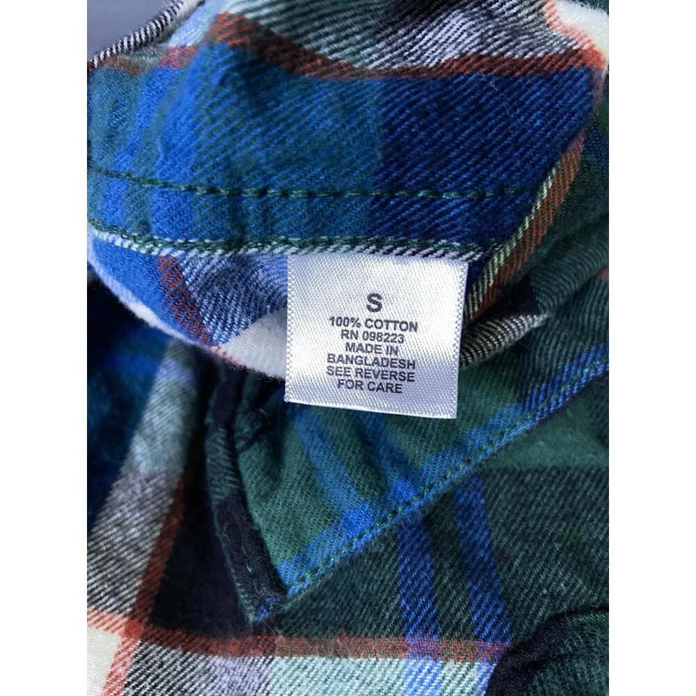 Magellan Outdoors Flannel Shirt Mens Small Blue Plaid Classic Fit Button Down - Picture 7 of 10